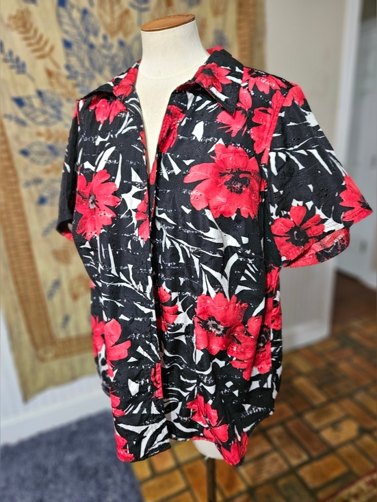 Kim Rogers Tops - Kim Rogers Floral Top 1X